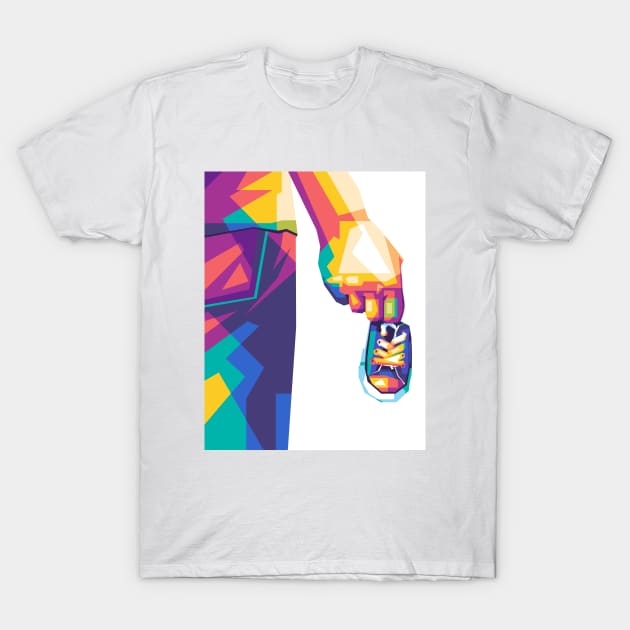 holding shoes wpap T-Shirt by Rizkydwi